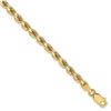 Image 2 : 14k Yellow Gold 3.75 mm Diamond Cut Rope Chain - 9 in.