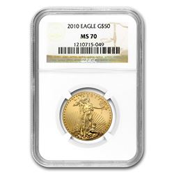 2010 1 oz Gold American Eagle MS-70 NGC