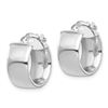 Image 2 : 14k White Gold Hoop Earrings - 7x14 mm
