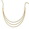 Image 1 : 14k Yellow Gold Fancy Triple Link Necklace - 17 in.