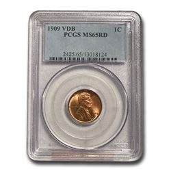 1909 VDB Lincoln Cent MS-65 PCGS (Red)