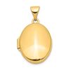 Image 1 : 14k Yellow Gold Plain Polished Oval Locket - 22 mm - 22 mm
