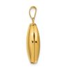 Image 2 : 14k Yellow Gold Plain Polished Oval Locket - 22 mm - 22 mm