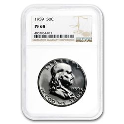 1959 Franklin Half Dollar PF-68 NGC