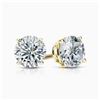 Image 1 : Natural 4.02 CTW Round Cut Diamond Stud Earrings  14KT Yellow Gold