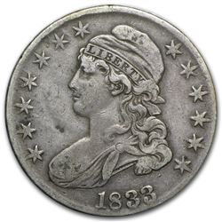1833 Capped Bust Half Dollar VF
