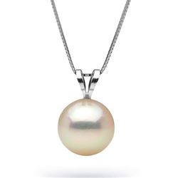 White Akoya Pearl Classic Solitaire Pendant, 9.0-9.5mm