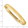 Image 2 : 14K Satin Diamond-cut Edge Oval Flexible Bangle