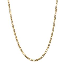14k Yellow Gold 4 mm Flat Figaro Chain - 26 in.