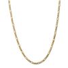 Image 2 : 14k Yellow Gold 4 mm Flat Figaro Chain - 26 in.
