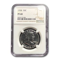 1958 Franklin Half Dollar PF-68 NGC