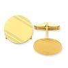 Image 2 : 14k Solid Gold Circular Cuff Links