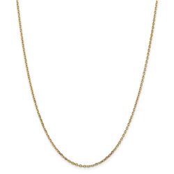 14k Yellow Gold 1.8 mm Diamond Cut Cable Chain - 30 in.