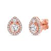 Image 1 : Natural 1.12 CTW Diamond Tear Drop Earrings 14KT Rose Gold