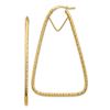 Image 1 : 14k Yellow Gold Diamond-cut Triangle Hoop Earrings