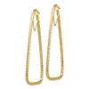 Image 2 : 14k Yellow Gold Diamond-cut Triangle Hoop Earrings