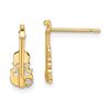 Image 1 : 14k Cubic Zirconia Violin Post Earrings - 39 mm