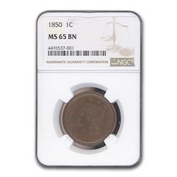 1850 Large Cent MS-65 NGC (Brown)