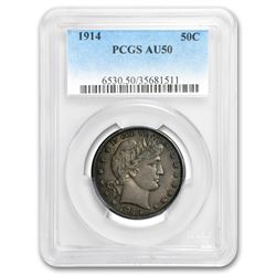 1914 Barber Half Dollar AU-50 PCGS