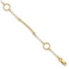 Image 1 : 14k Yellow Gold Polished & Textured Circles Bracelet - 7 in.