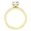 Image 4 : Natural 2.12 CTW Round Cut Hidden Halo Diamond Engagement Ring 18KT Yellow Gold