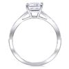 Image 3 : Natural 1.02 CTW Square Radiant Cut Diamond Ring 14KT White Gold