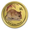 Image 1 : 2008 Australia 1/10 oz Gold Lunar Mouse BU (SII, Colorized)