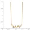 Image 2 : 14k Yellow Gold Flower w/ Crystal CZ Necklace - 20 in.