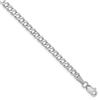 Image 2 : 14k White Gold 3.35 mm Semi-Solid Curb Link Chain - 10 in.