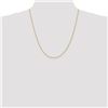 Image 2 : 14k Gold 1.50 mm Diamond-cut Rope with Chain Necklace - 22 in.