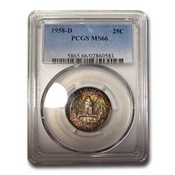 1958-D Washington Quarter MS-66 PCGS