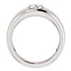 Image 3 : Natural 1.02 CTW Men's Oval Cut Diamond Solitaire Ring 18KT White Gold