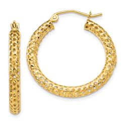14k Mesh Hoop Earrings