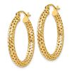 Image 2 : 14k Mesh Hoop Earrings