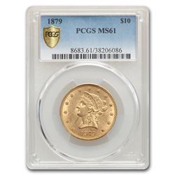 1879 $10 Liberty Gold Eagle MS-61 PCGS