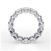 Image 4 : Natural 10.52 CTW U- Setting Emerald Cut Diamond Eternity Ring 18KT White Gold