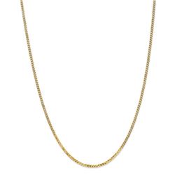 14k Yellow Gold 2.2 mm Beveled Curb Chain - 22 in.