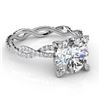 Image 3 : Natural 2.37 CTW Round Cut Diamond Infinity Engagement Ring 14KT White Gold