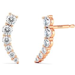Natural 0.62 CTW Make-A-Wish Diamond Earrings 18KT Rose Gold