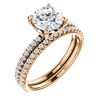 Image 1 : Natural 1.92 CTW Round Cut Hidden Halo Diamond Engagement Ring 14KT Rose Gold
