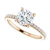 Image 3 : Natural 1.92 CTW Round Cut Hidden Halo Diamond Engagement Ring 14KT Rose Gold