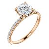Image 4 : Natural 1.92 CTW Round Cut Hidden Halo Diamond Engagement Ring 14KT Rose Gold