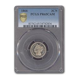 1866 Three Cent Nickel PR-65 Cameo PCGS