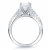 Image 3 : Natural 2.63 CTW Cushion Cut Cross Over Split Shank Diamond Engagement Ring 18KT White Gold