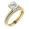 Image 1 : Natural 1.92 CTW Round Cut Hidden Halo Diamond Engagement Ring 14KT Yellow Gold