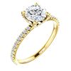 Image 4 : Natural 1.92 CTW Round Cut Hidden Halo Diamond Engagement Ring 14KT Yellow Gold