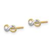 Image 2 : 14k w/Rhodium Infinity Post Earrings - 36 mm