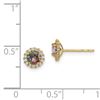 Image 2 : 14k Mystic & Clear Cubic Zirconia Post Earrings - 47 mm