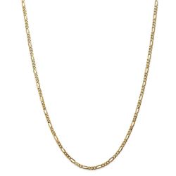 14k Yellow Gold 3.00 mm Flat Figaro Chain - 26 in.