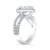 Image 4 : Natural 4.42 CTW Pear Cut Split Shank Diamond Engagement Ring 18KT White Gold